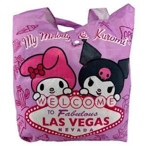 My Melody & Kuromi Las Vegas Reusable Tote Bag Colorful Sanrio Ripstop Style EUC